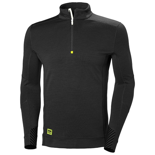 Helly Hansen Lifa Half Zip Funktionsshirt langarm, Schwarz